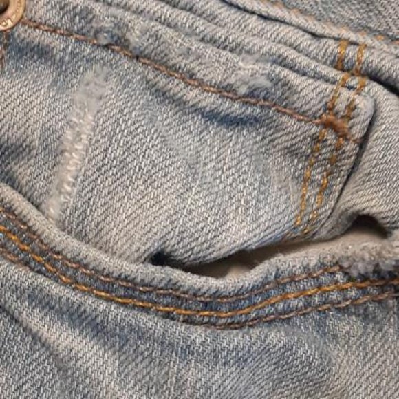 Loft Light Indigo Wash Modern Slim Jeans Size 4P - Picture 8 of 13